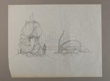 PHIL TIPPETT - Hand-Drawn Fantasy Environment Sketch by Phil Tippett