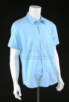 S8 E02: EVERY SILVER LINING… - Dexter Morgan’s (Michael C. Hall) Light Blue Short Sleeve Shirt