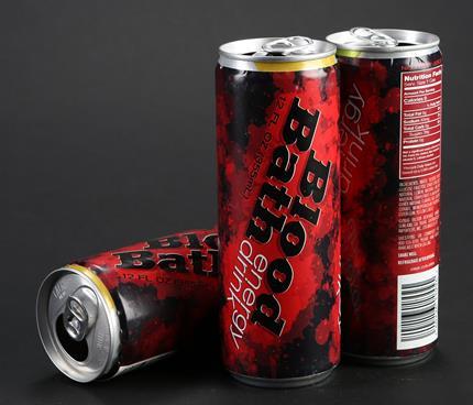 Freaks of Nature: Three Blood Bath Energy Drink Cans