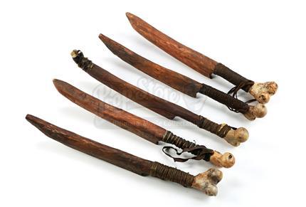 13TH WARRIOR, THE - Set of Five Bone Atlatls