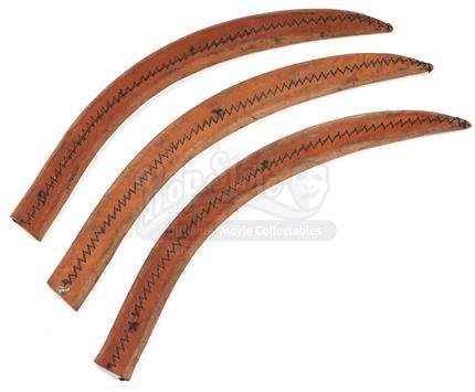 UNKNOWN PRODUCTION - Set of Three Short Curved Leather Sheaths