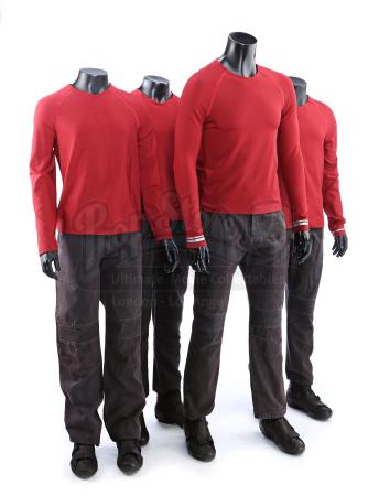 STAR TREK (2009) and STAR TREK INTO DARKNESS (2013) - Set of Four Men's Enterprise Operations Uniforms