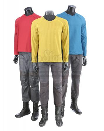 STAR TREK (2009) and STAR TREK INTO DARKNESS (2013) - Set of Three Enterprise Uniforms