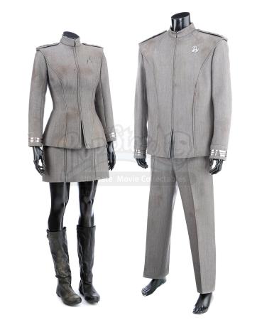 STAR TREK INTO DARKNESS (2013) - Captain Abbot's Distressed Starfleet Dress Uniform and Vulcan Women's Starfleet Dress Uniform