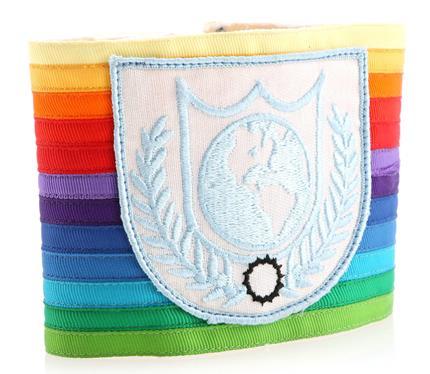 BUCK ROGERS IN THE 25TH CENTURY (1979 - 1981) - Earth Defense Directorate Globe Logo Rainbow Armband