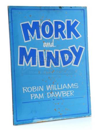 MORK & MINDY (1978 - 1982) - ‘Mork & Mindy’ Hand-Painted Paramount Studios Sign