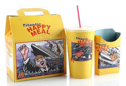 MADTV (1995 - 2009) - ‘Titanic Happy Meal’ Box, Fry Container and Soda Cup