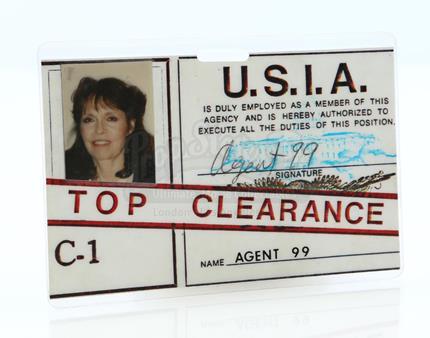 GET SMART, AGAIN! (1989) - Agent 99's (Barbara Feldon) United States Intelligence Agency ID Badge