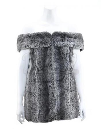 STAR TREK: THE ORIGINAL SERIES (1966 - 1969) - Lenore Karidian's (Barbara Anderson) Gray Faux Fur Mini-Dress and Faux Fur Vest