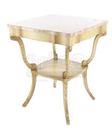 SIX FEET UNDER (2001 - 2005) - Slumber Room Antique Ivory End Table